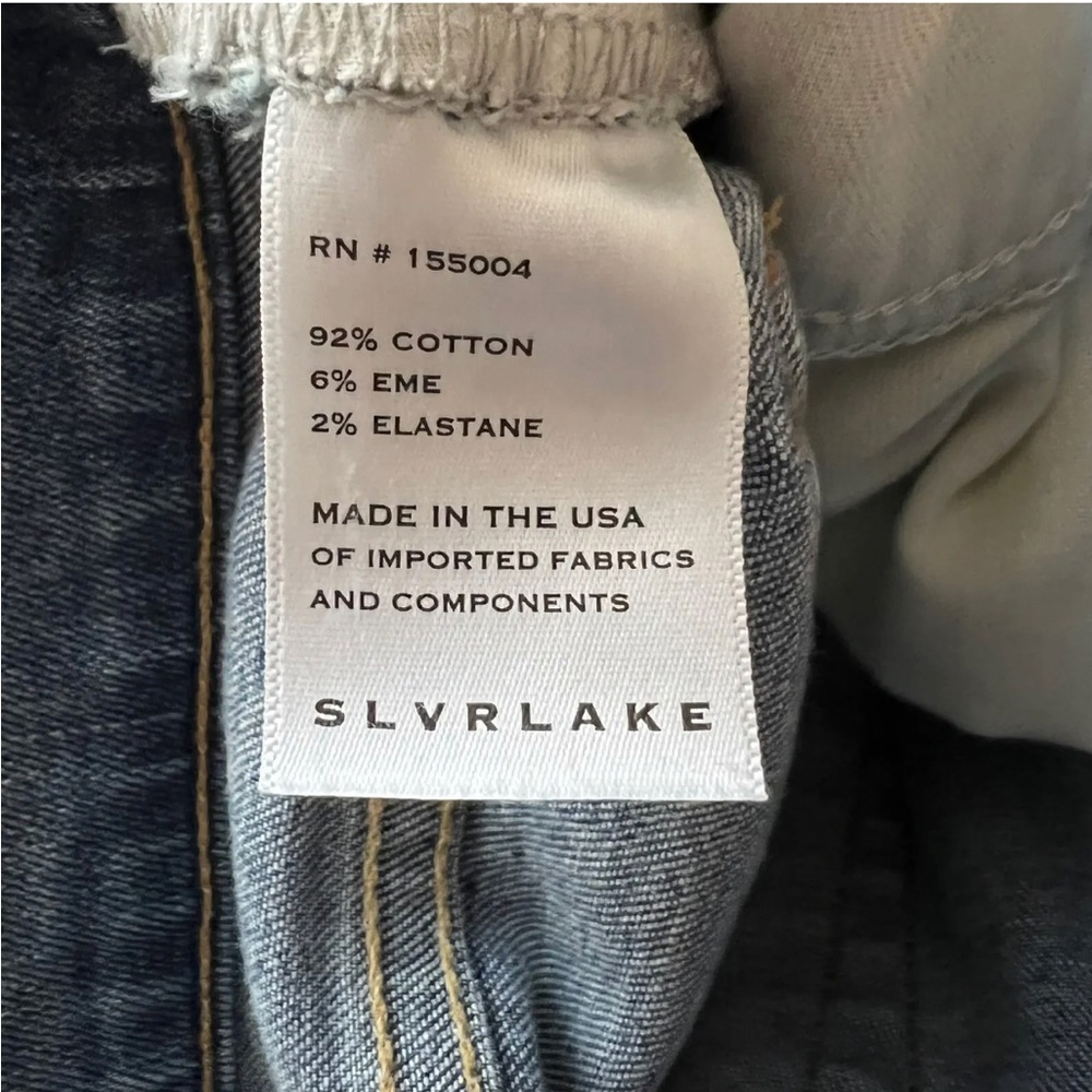 SLVRLAKE Denim Roxy Jeans in Love to Burn Wash High Rise Straight Size 30. - Picture 6 of 9